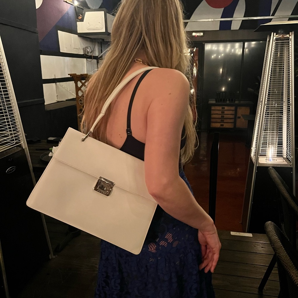 Tom Ford for Gucci Square G vintage white shoulder bag - late 90s. Authentic 🤍🕊️